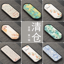 兰亭序干泡盘日式 迷你简约四方小型茶台创意吸水茶盘家用沥水托盘