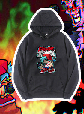 周五夜放克衣服春秋Friday Night Funkin动漫周边服饰FNF连帽卫衣