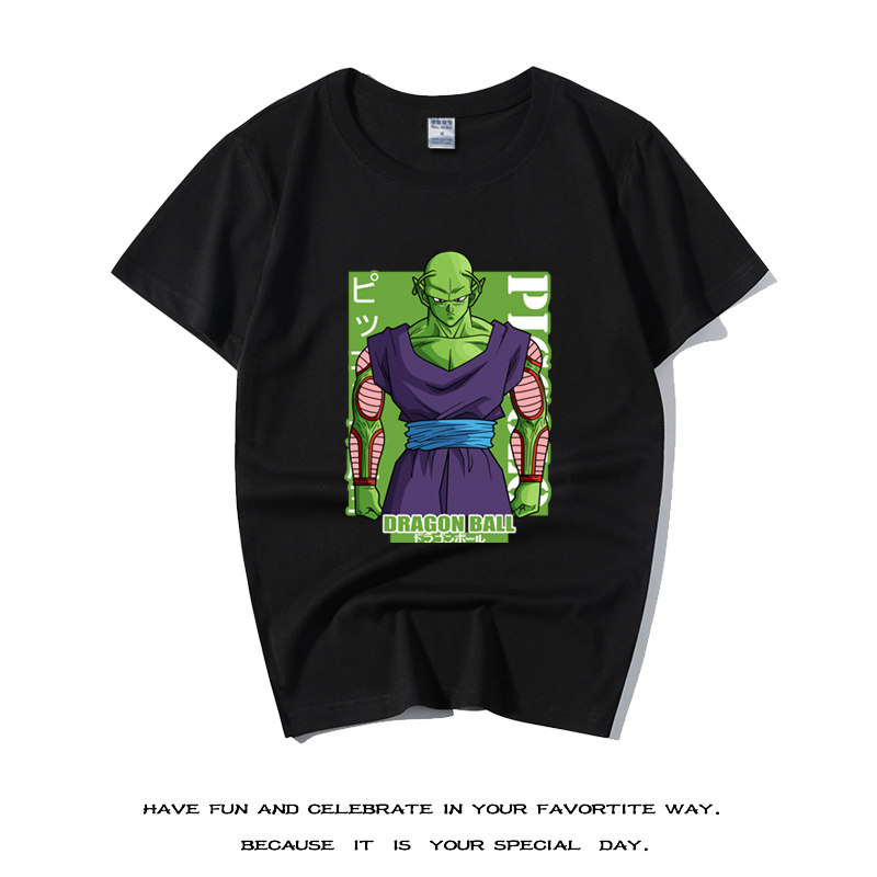 短笛大魔王热血男短袖衣服七龙珠比克潮流动漫周边纯棉T恤联名夏t图片