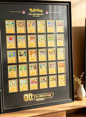 宝可梦30周年皮卡丘卡牌收纳展示