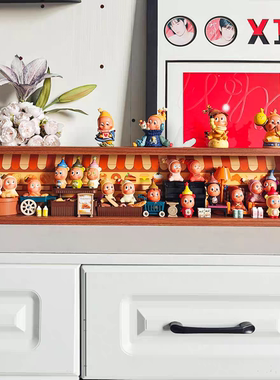 抽拉玻璃泡泡玛特星星人收纳盒随心配展示柜防尘相框展示盒