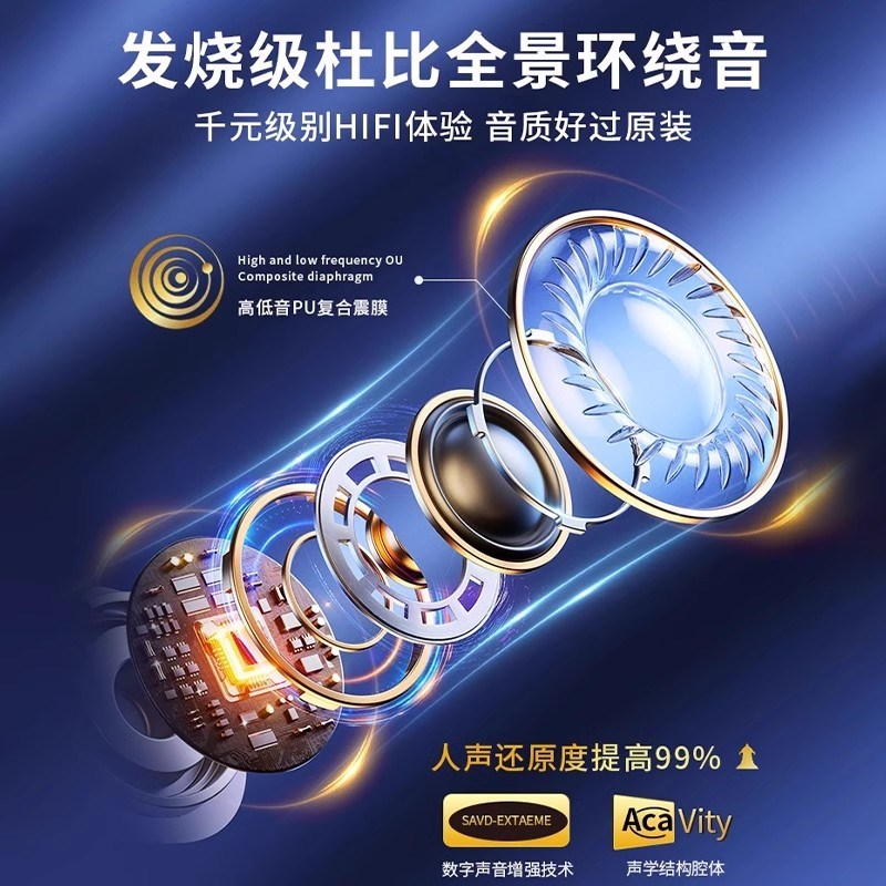 华强北 蓝牙耳h机女生款2024新高音质男士降噪高颜值可爱卡比兽