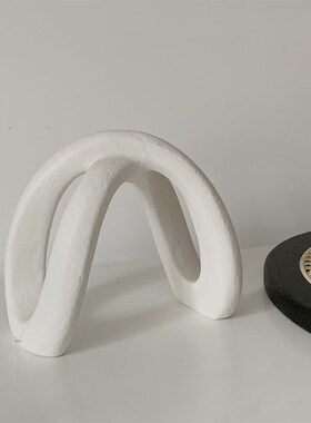 秘密卡车 ins风白色极u简陶瓷抽象线条艺术摆件家居饰品民宿装饰