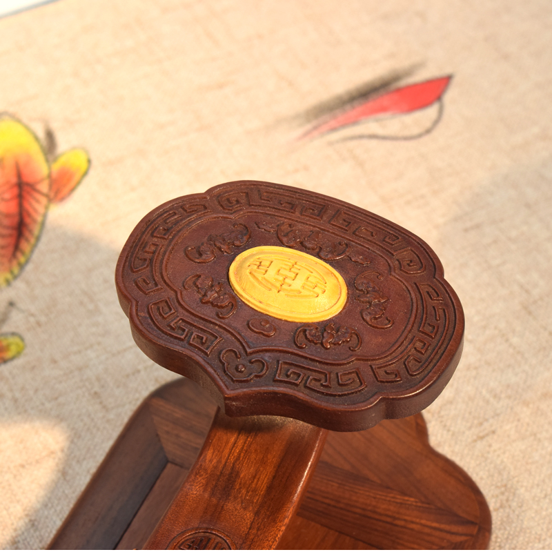 吉祥如意摆件古典风格r送礼摆件木雕如意红木中式风格送老外