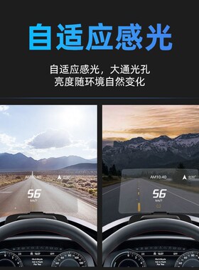 大加H1prdo抬头显示器HUD汽车OBD车速表手机投屏导航胎压高清投影