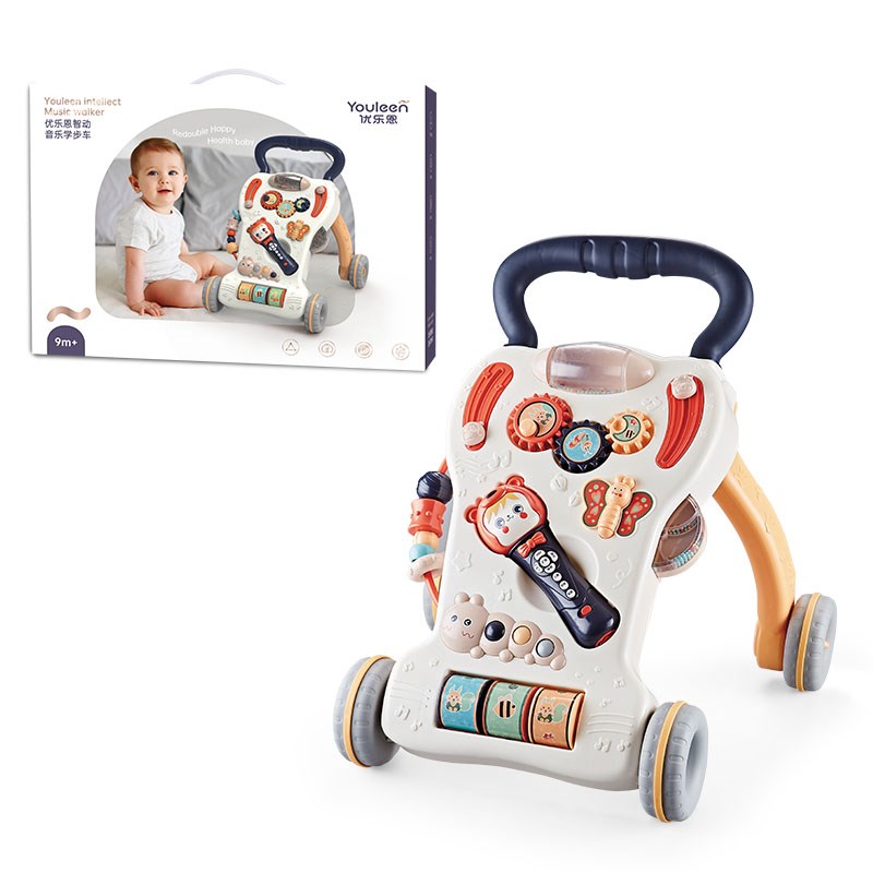 优乐恩学步车宝宝手推车学走路防侧翻婴儿K玩具健身架钢琴安抚礼