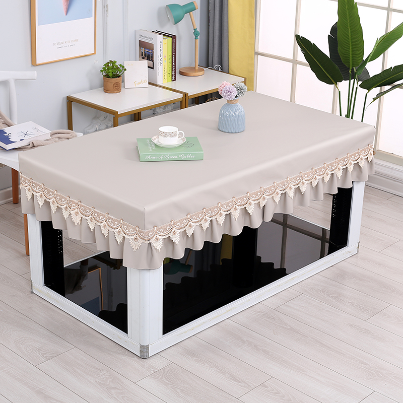 防水防油软皮革电炉茶几桌罩免洗长方形J书桌餐桌布烤火桌子皮罩