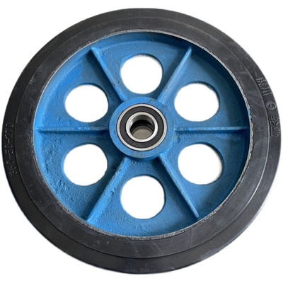 14寸橡胶轮铁芯轮手n推车轮6206轴承静音轮重型实心轮老虎车轮轱