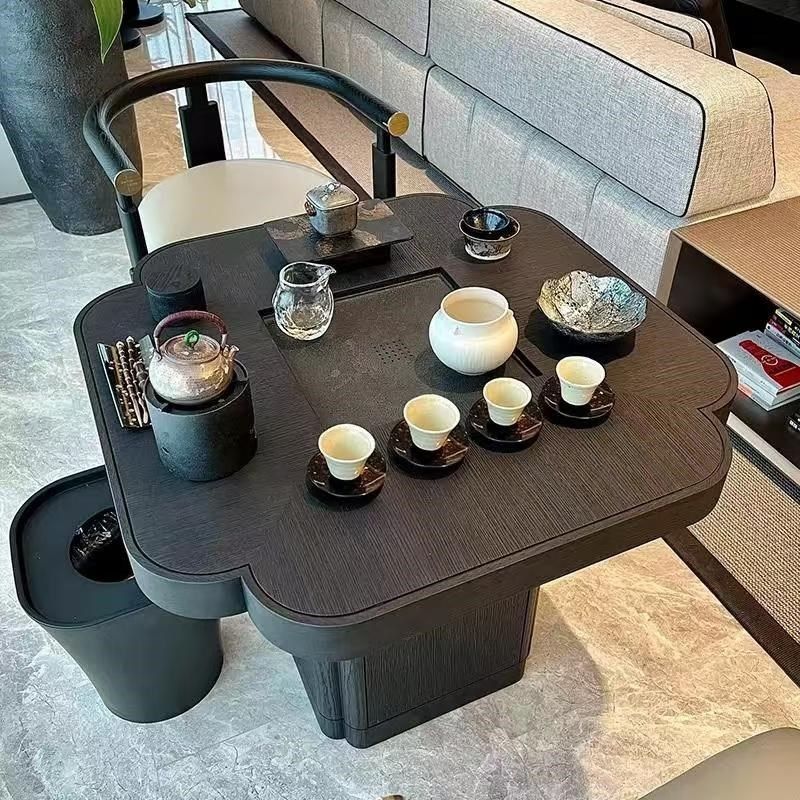 新中式阳台茶桌椅组合2025新款简约G现代实木庭院家用小茶台禅意,住宅家具,阳台桌,淘宝优惠券,粉丝福利购,淘宝优惠卷