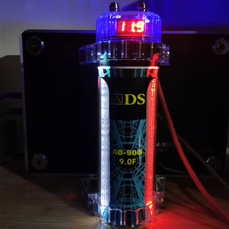 12V汽车音响改装车载低音炮功放专用D9.0法拉电容水塘稳压器滤波