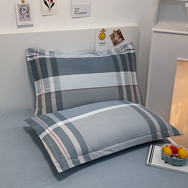 加厚纯棉枕套一对装全棉磨毛枕芯套单人学生宿舍枕头套4W8x74cm男