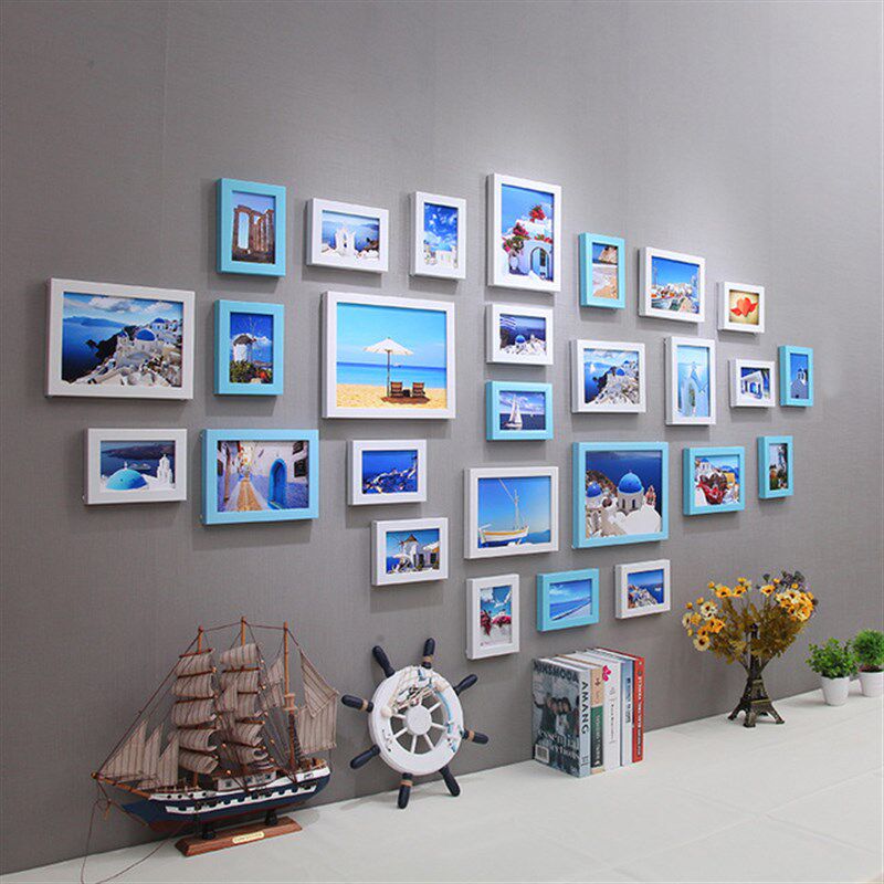 家装简约装饰客厅照片墙 创意相框墙 欧I式相框挂墙组合相片墙27