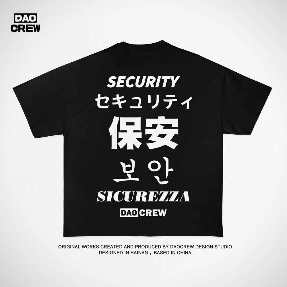 海南制造DAOCrew小众岛民潮牌ins保安专用短袖T恤岛民情侣装