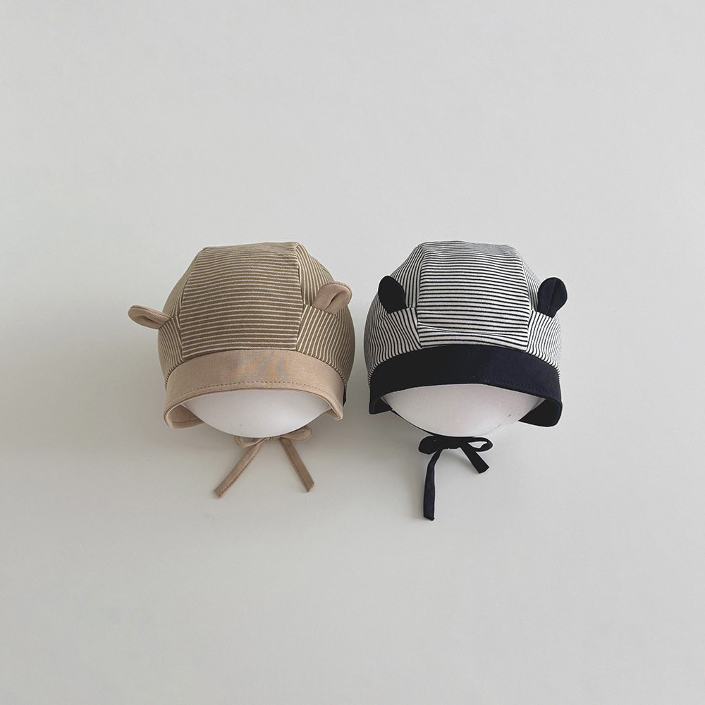 婴儿帽子春秋天新款可爱条纹鸭舌系带帽男女童护耳宝宝护卤门胎帽,童装/婴儿装/亲子装,帽子,淘宝优惠券,粉丝福利购,淘宝优惠卷