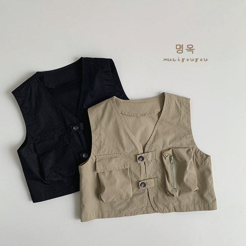 2026潮童穿搭男童工装马甲春夏新款女宝宝山系复古坎肩儿童百搭潮,童装/婴儿装/亲子装,马甲,淘宝优惠券,粉丝福利购,淘宝优惠卷