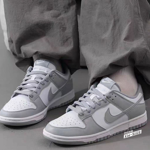 Nike耐克Dunk男子灰白低帮板鞋