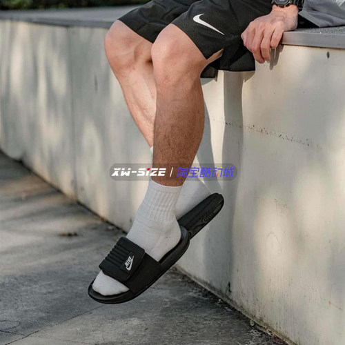 Nike男魔术贴运动沙滩面包凉拖鞋