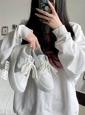 Nike/耐克Air Force 1女子复古厚底AF1空军一号板鞋DX2671 DJ9946