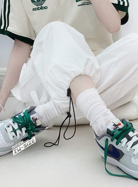 向往体育Nike/耐克AirForce1女子AF1白灰空军一号板鞋FB9035-001