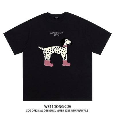 WE11DONECDG斑点狗狗短袖T恤