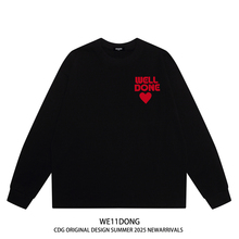 WE11DONE CDG美式高街WELLDONE男女重磅宽松纯棉打底衫长袖T恤潮