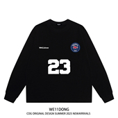 长袖 WE11DONE CDG潮牌WELLDONE字母印花男女纯棉宽松打底衫 t恤潮