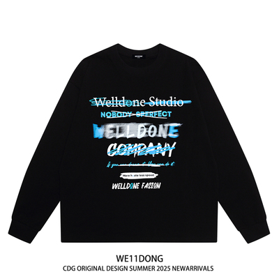 WE11DONECDG重磅纯棉长袖T恤