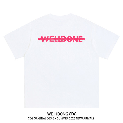WE11DONECDG纯棉宽松短袖T恤