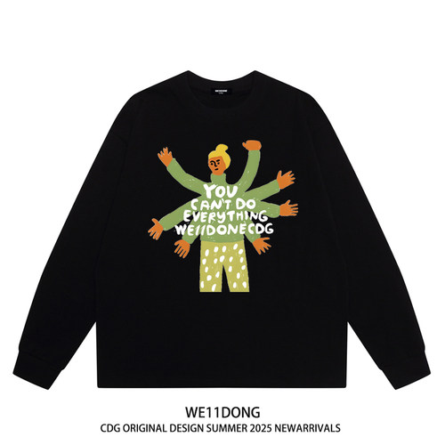 WE11DONE明星宋佳同款长袖t恤