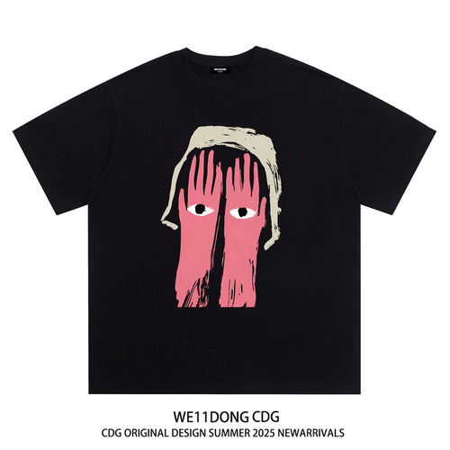WE11DONECDG卡通印花短袖t恤