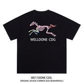 高街男女重磅宽松纯棉短袖 WE11DONE CDG小众潮牌WELLDONE美式 t恤