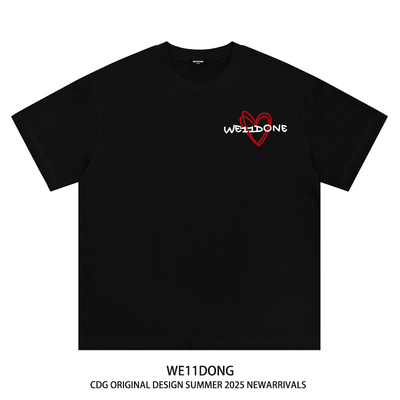 WE11DONECDG纯棉短袖T恤男女