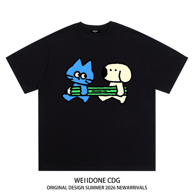 WE11DONECDG卡通印花短袖t恤