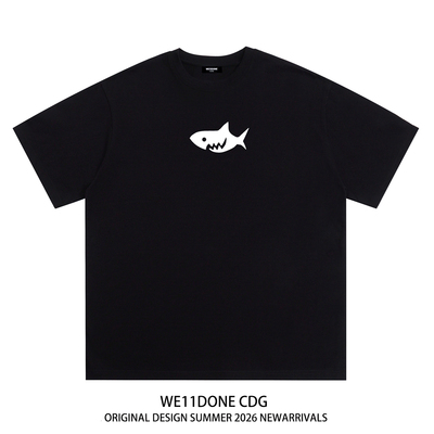 WE11DONECDG鲨鱼印花短袖t恤