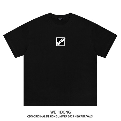 WE11DONE宽松纯棉宽松短袖T恤夏