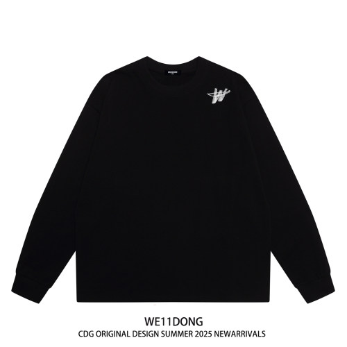 WE11DONE潮牌W字母纯棉长袖t恤