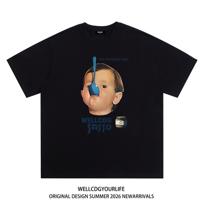 WE11DONECDG趣味男孩短袖t恤