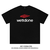 CDG小众潮牌美式 夏季 宽松WELLDONE男女情侣半袖 WE11DONE 短袖 T恤