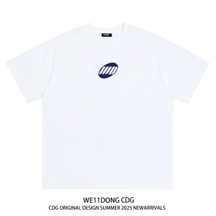t恤 男女情侣宽松重磅纯棉短袖 WE11DONE CDG小众潮牌welldone夏季