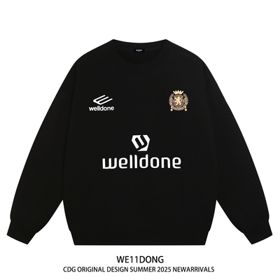 WE11DONE美式高街宽松圆领卫衣