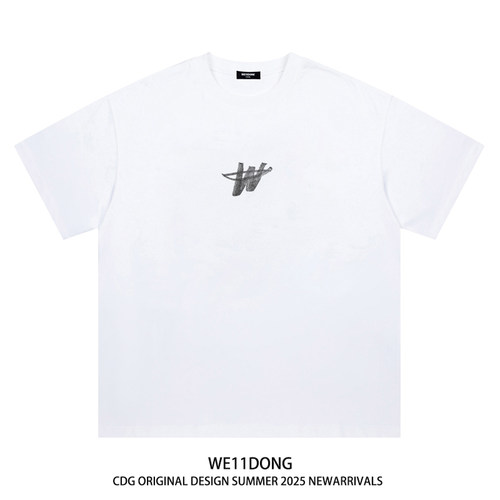 WE11DONE潮牌W纯棉宽松短袖T恤