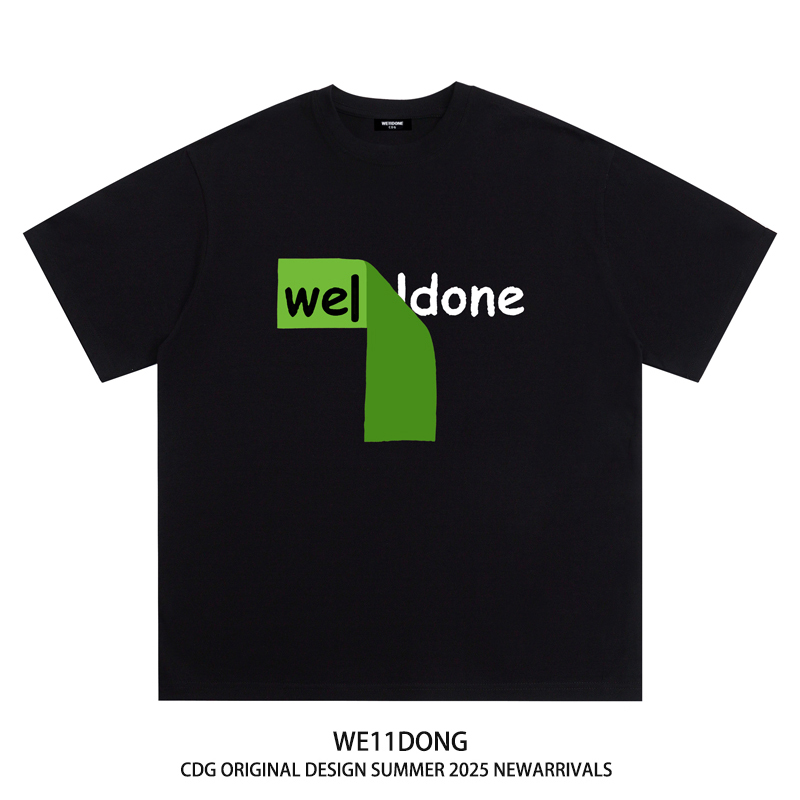 WE11DONE字母印花宽松短袖t恤