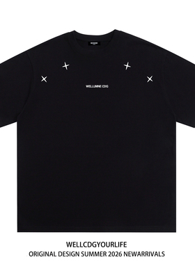 WE11DONE CDG小众潮牌WELLDONE美式高街男女重磅宽松纯棉短袖t恤
