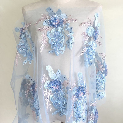 亮片立体花婚纱装饰补丁手工diy