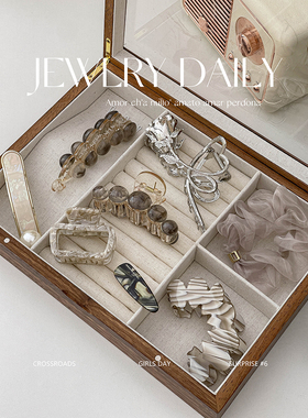 高级感灰色发饰合集~发量少鲨鱼夹抓夹发圈头绳短发头饰简约小号