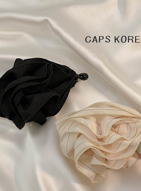 CAPS KOREA｜韩国东大门花瓣香蕉夹条纹竖式固定高马尾发夹防滑女