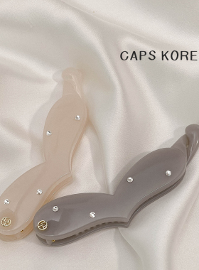CAPS KOREA ｜2025新款爱心带钻超紧耐用竖式马尾发夹香蕉夹小号