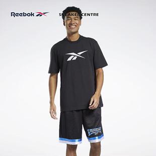 Reebok正品锐步纯棉基础经典款运动户外运动修身圆领短袖T恤