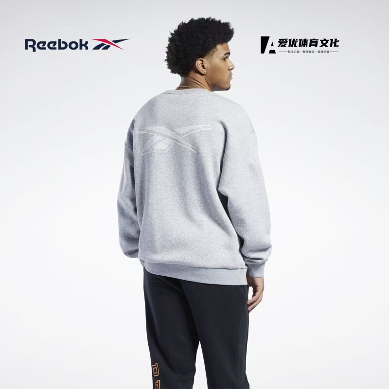 Reebok正品锐步字母印花春秋冬长袖休闲百搭时尚运动卫衣 男女款