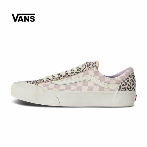 Vans Style 36 Decon SF 范斯棋盘格豹纹低帮滑板鞋 男女款 紫白